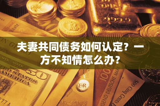 北京夫妻共同债务如何认定？一方不知情怎么办？