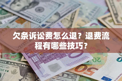 北京欠条诉讼费怎么退？退费流程有哪些技巧？