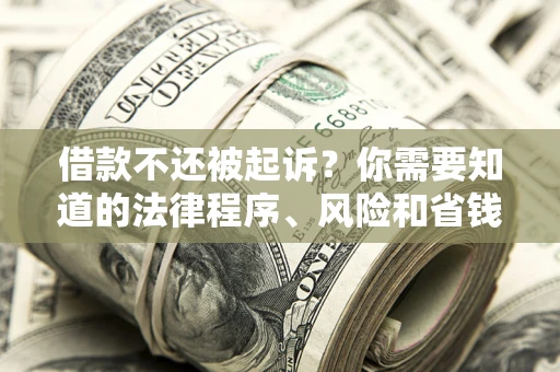 北京借款不还被起诉？你需要知道的法律程序、风险和省钱技巧